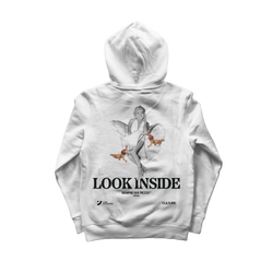 "Look Inside" Graphic Hoodie - White