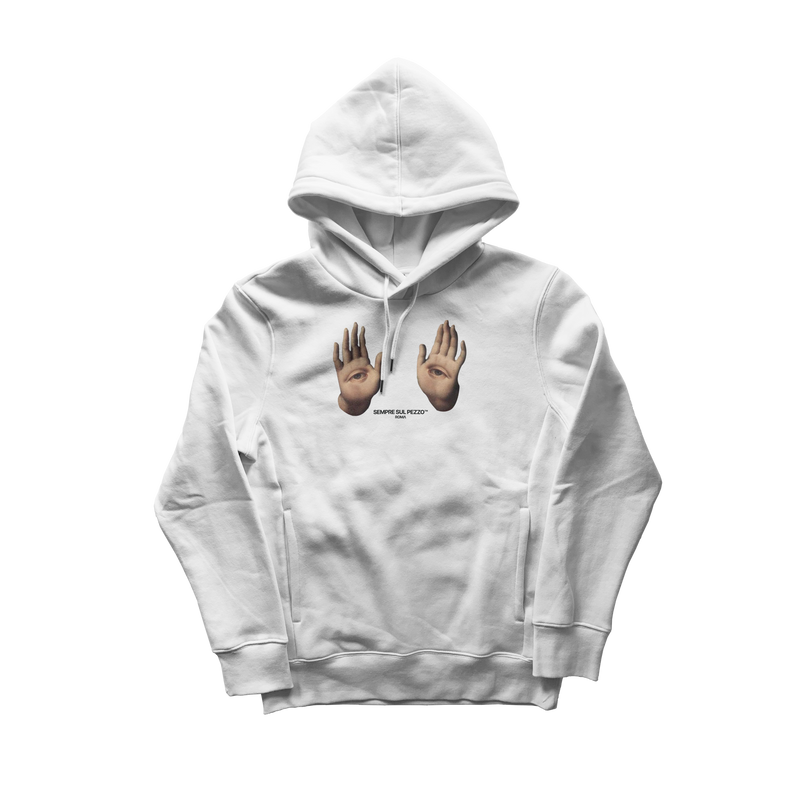 "Nobody Knows" Graphic Hoodie - White