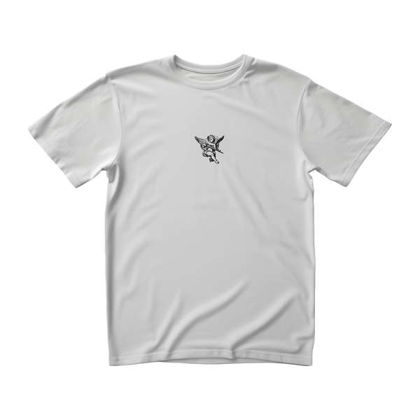 "No Angel Is Pure" Graphic Tee - White