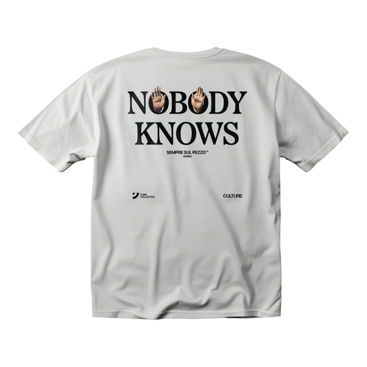 "Nobody Knows" Graphic Tee - White