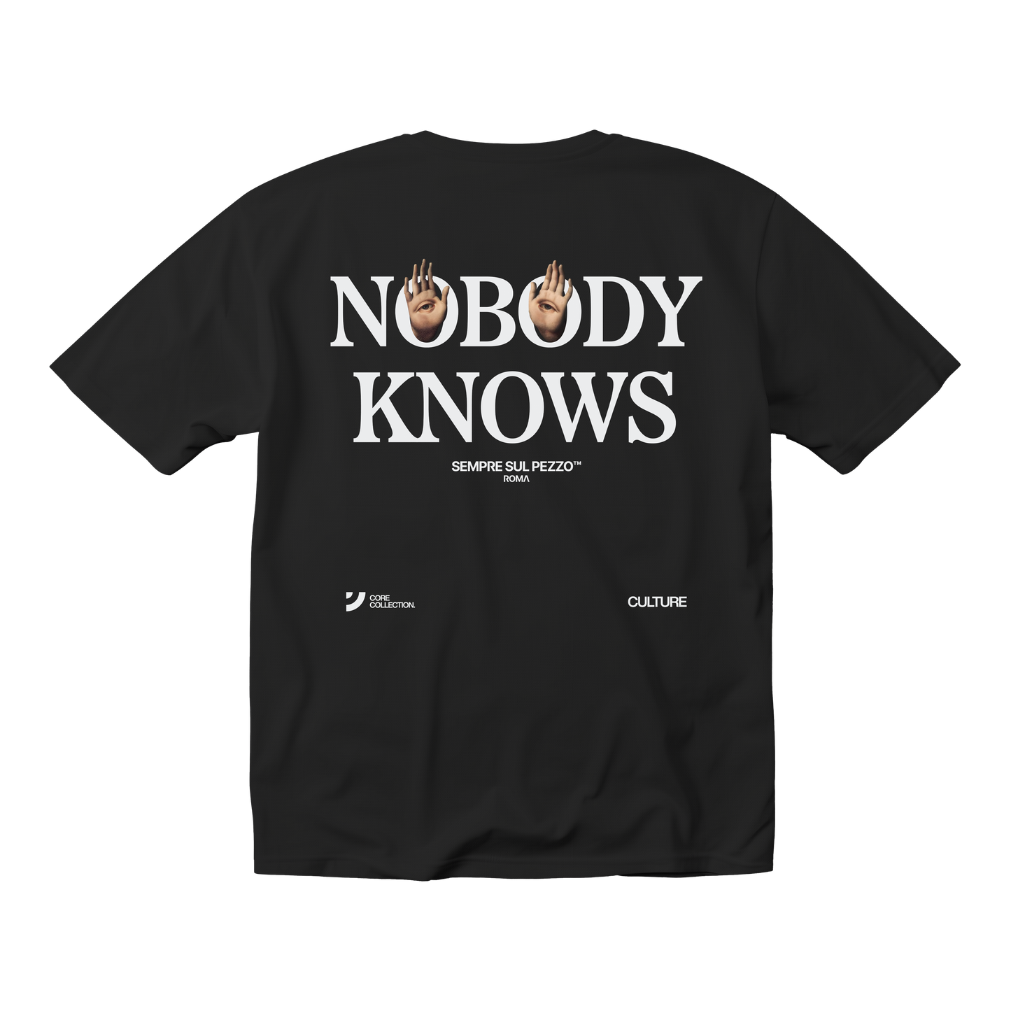 "Nobody Knows" Graphic Tee - Black