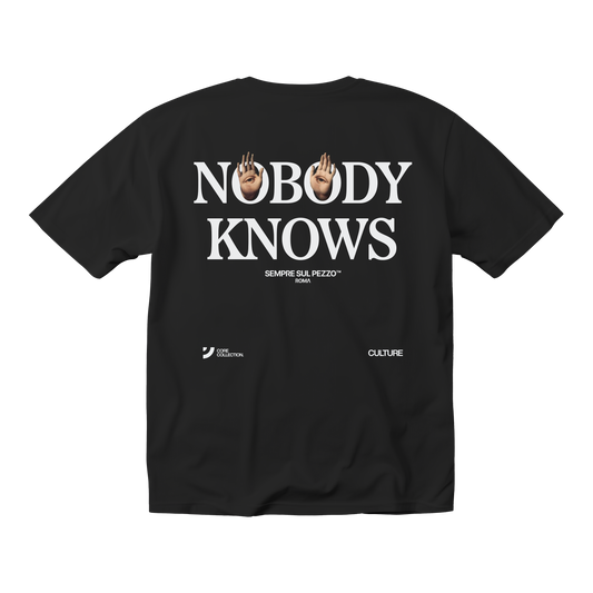 "Nobody Knows" Graphic Tee - Black
