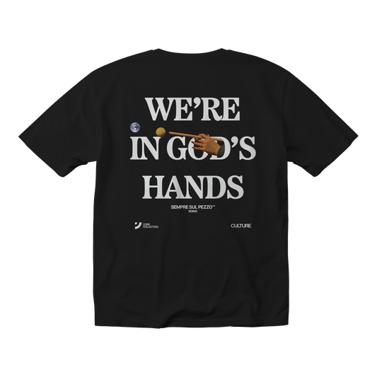 "Were In Gods Hands" Graphic Tee - Black